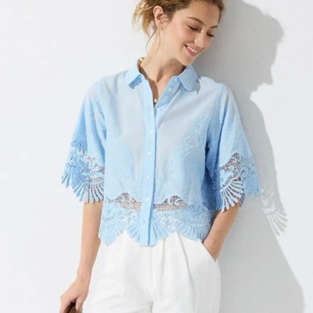 Dea Kudibal Blondie blue Lace Top shirt Small